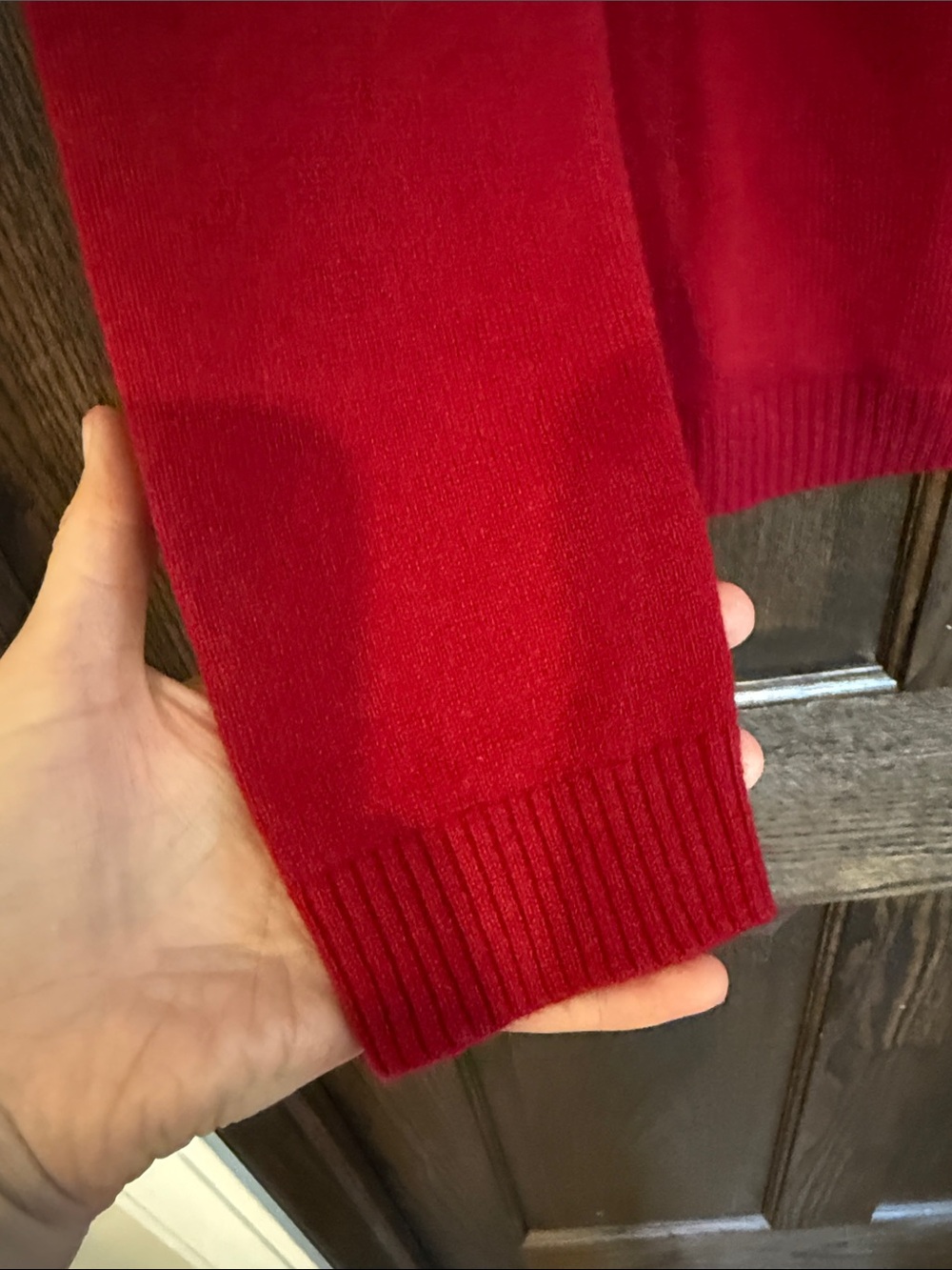 L.L. Bean Red Cashmere Crewneck Sweater Size Small - Picture 4 of 8